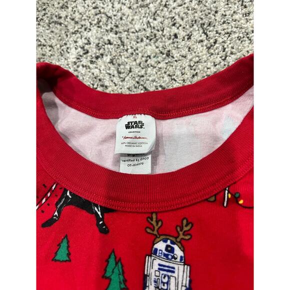 Hanna Andersson Organic Cotton Star Wars Christmas Pajama Top, Red Women’s XL - Picture 3 of 8